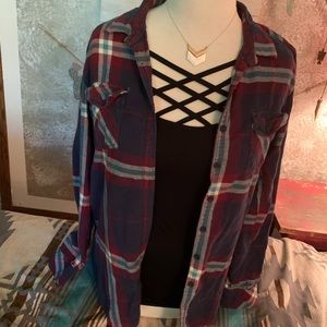 Volcom PacSun Boyfriend Flannel Shirt Country 🔥